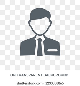 Financial Manager icon. Trendy flat vector Financial Manager icon on transparent background from Professions collection. 