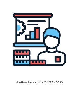 Financial Manager Symbol in Vektorgrafik. Logotyp