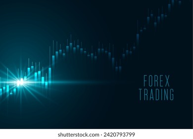 Finanzmarkt-Datendiagramm-Hintergrund für Devisenhandel-Vektorgrafik