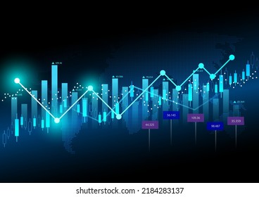 gráfico de mercados financieros antecedentes abstractos sobre el desarrollo y el mercado de valores