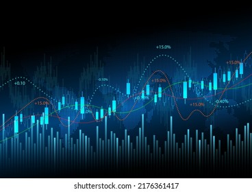 
financial market graph background image about stock market development and investment