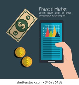 Financial market graphic design, vector illustration eps10