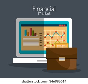 Financial market graphic design, vector illustration eps10
