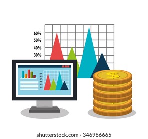 Financial market graphic design, vector illustration eps10