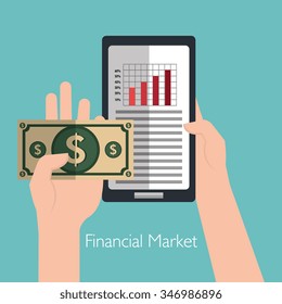 Financial market graphic design, vector illustration eps10