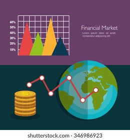 Financial market graphic design, vector illustration eps10