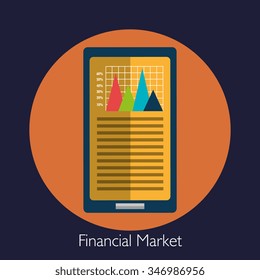Financial market graphic design, vector illustration eps10