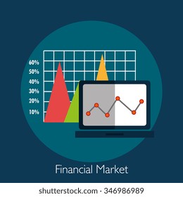 Financial market graphic design, vector illustration eps10