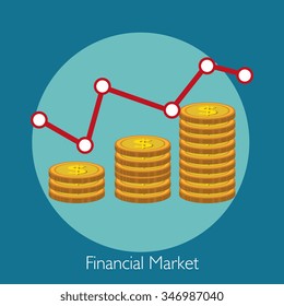 Financial market graphic design, vector illustration eps10 Financial market graphic design, vector illustration eps10