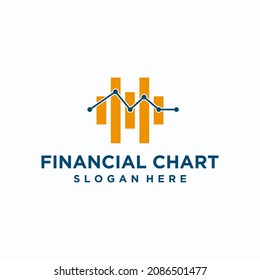 Financial market graphics logo abstract logo design financial company concept financial chart logo