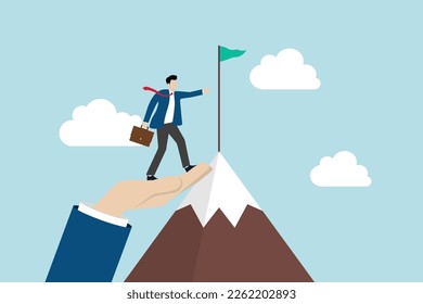 Financial market, investment return or money management analysis, economic growth, stock exchange market report concept, businessman investor towards growth and success analyze graphs and charts.