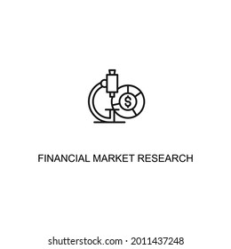 Financial Market Research Thin Line Icon Vector Eps 10, 48x48 Icon 