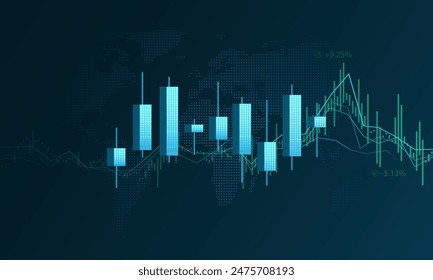 Financial marketing business analysis graph background image