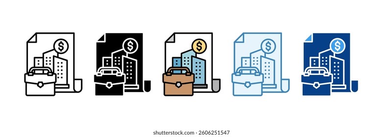 Financial Markets Icon Set Multiple Style Collection