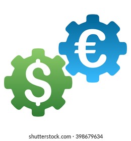 Financial Mechanics vector toolbar icon for software design. Style is a gradient icon symbol on a white background.