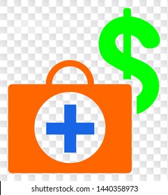 Financial medical case EPS vector icon. Illustration contains flat Financial medical case iconic symbol on a chess transparent background.