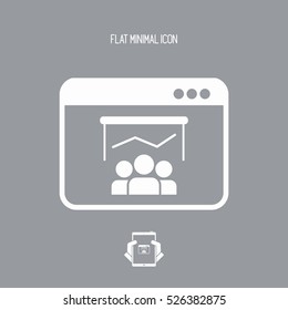 Financial meeting - Vector flat minimal icon