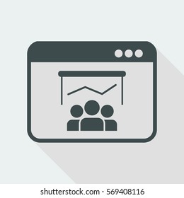 Financial meeting - Vector flat minimal icon