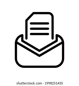 Icono de mensaje financiero, gráficos de vector de línea