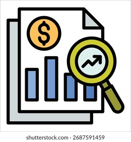 Elemento De Ícone Do Financial Modeling Para Design