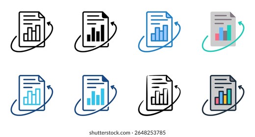 Financial modeling icon set multiple style collection 
