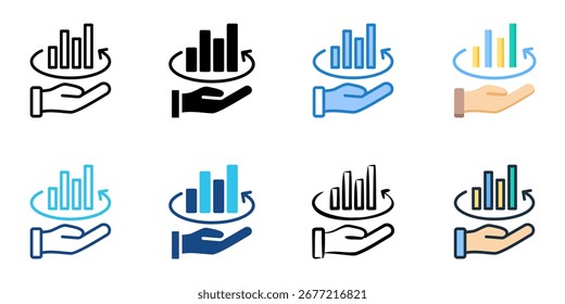 Financial Modeling icon set multiple style collection 
