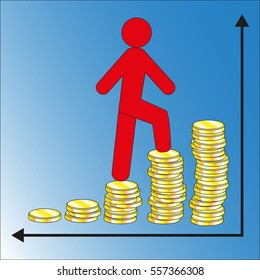 financial, monetary business time graph