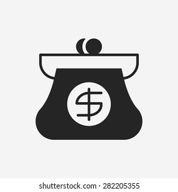 financial money bag icon