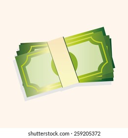 Financial money cash theme elements