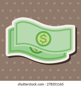 Financial money cash theme elements