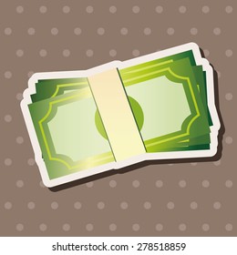 Financial money cash theme elements
