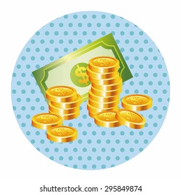 Financial money cash theme elements
