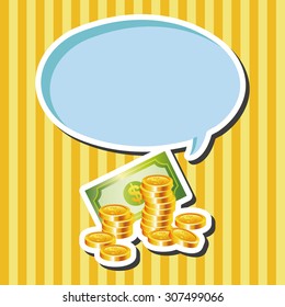 Financial money cash theme elements