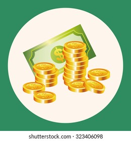 Financial money cash theme elements