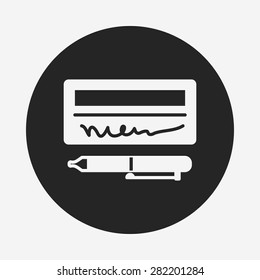 financial money check icon