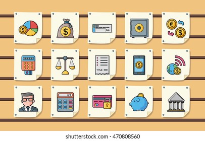 Financial and money icons set,eps10