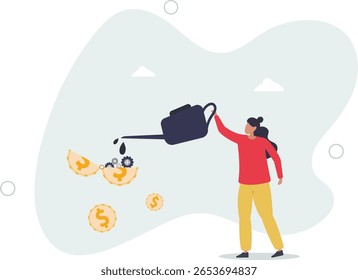 Liquidez financeira ou monetária para ajudar o estímulo econômico, política monetária do banco central para ajudar a lubrificar o conceito de economia.vida humana.
