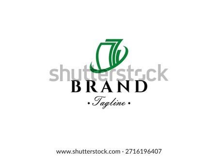 financial money logo with vector design style template