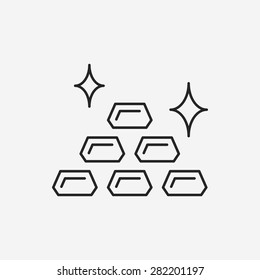 financial money symbol line icon