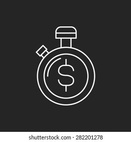 financial money symbol line icon