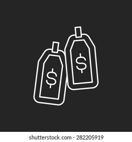 financial money symbol line icon