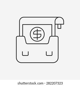 financial money symbol line icon