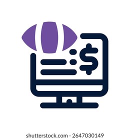 financial monitoring duotone icon. Sleek and modern vector icon for websites, mobile apps, marketing materials, and corporate design. Fully scalable and ready to use.
