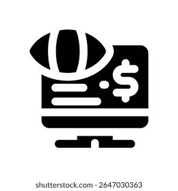financial monitoring glyph icon. Strong and solid vector icon for websites, mobile interfaces, presentations, and visual branding. High quality and easy to edit.