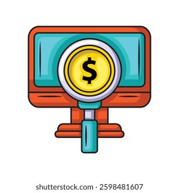 Financial monitoring icon design. Financial monitoring vector
