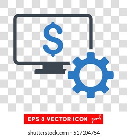 Financial Monitoring Options EPS vector icon. Illustration style is flat iconic bicolor smooth blue symbol.