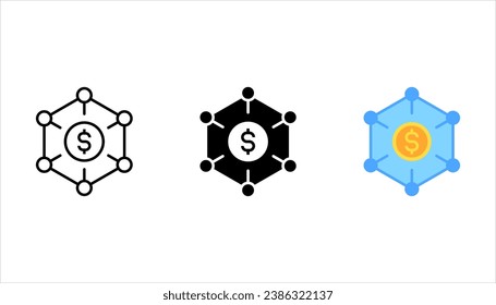 Financial Network vector icon. business icon set, vector illustration on white background