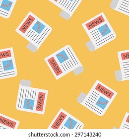 financial news flat icon,eps10 seamless pattern background