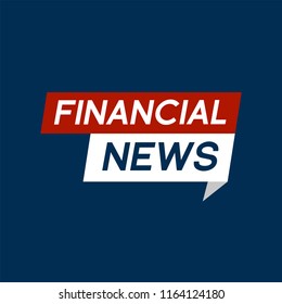 Financial news flat vector banner