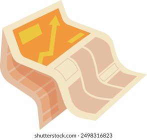 Financial news icon. Business newspaper. Media press isolated on white background